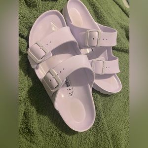 Birkenstocks lavender sandals